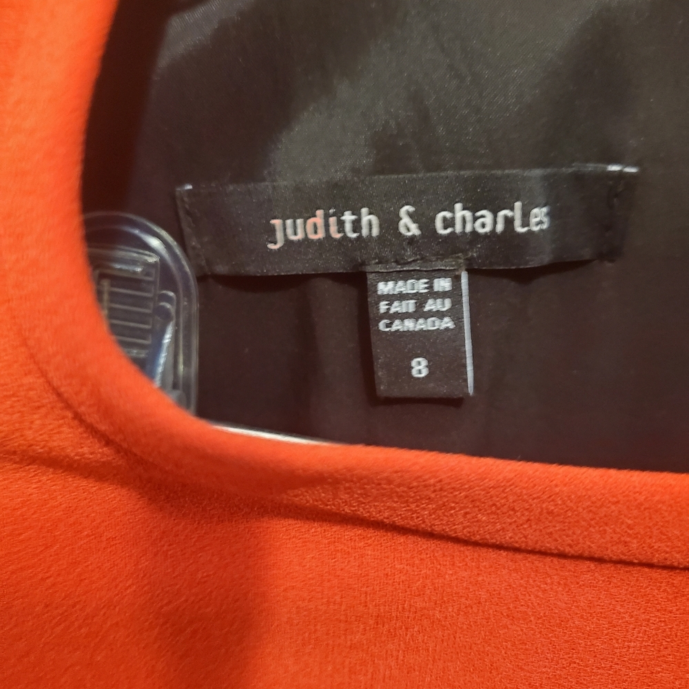 Judith & Charles Red Pleated Dress - Picture 3 of 9